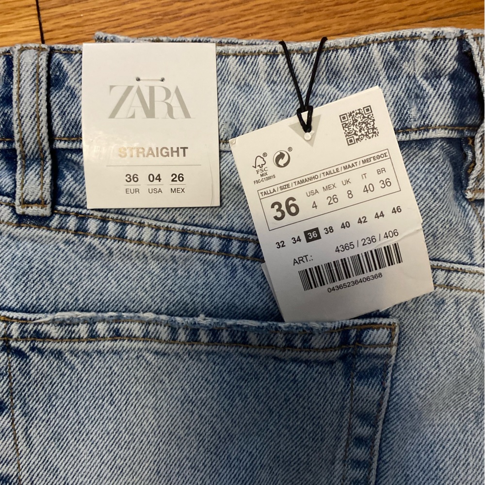 Zara straight leg jeans | size 4 - Picture 2 of 3
